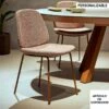 Silla Tapizada Con Pie Metalico LISSE -Demarques Tienda silla tapizada con pie metalico lisse