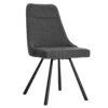 Silla Tapizada Con Patas Metalicas Negras DANICA -Demarques Tienda silla tapizada daniela