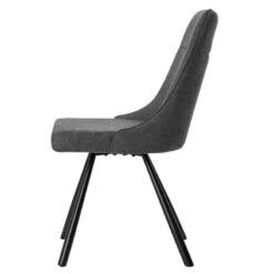 Silla Tapizada Con Patas Metalicas Negras DANICA -Demarques Tienda silla tapizada daniela 2