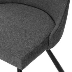 Silla Tapizada Con Patas Metalicas Negras DANICA -Demarques Tienda silla tapizada daniela 6