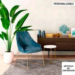 Silla Tapizada Con Patas Metalicas DIMAS