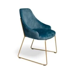 Silla Tapizada Con Patas Metalicas DIMAS -Demarques Tienda silla tapizada dimas con patas metalicas 3