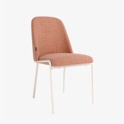 Silla Tapizada Estructura Metal Marfil OSAKA