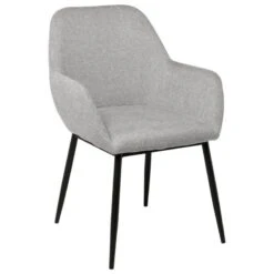 Silla Con Resposabrazos Tapizado/metal Negro ISABELLA