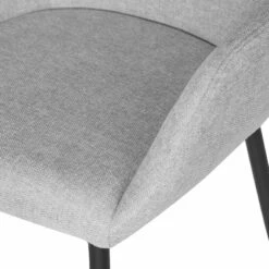 Silla Con Resposabrazos Tapizado/metal Negro ISABELLA -Demarques Tienda silla tapizada isabel 5