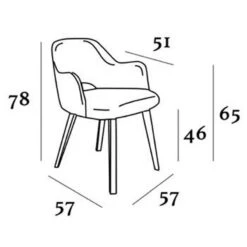 Silla Con Brazos Tapizada DAKOTA -Demarques Tienda sillon tapizado dakota 7