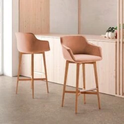 Taburete Tapizado Con Brazos JAX