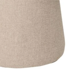 Puff Redondo Tapizado Tela Color Beige ALBIN -Demarques Tienda uji puff redondo tapizado tela color beige 3