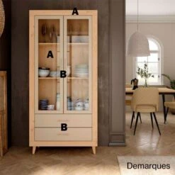 Vitrina 2 Puertas Y 2 CAJONES Ancho 90 Cm MILAN III -Demarques Tienda vitrina 2 puertas y 2 cajones ancho 90 cm milan iii 2