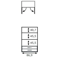 Vitrina 2 Puertas Y 2 CAJONES Ancho 90 Cm MILAN III -Demarques Tienda vitrina 2 puertas y 2 cajones ancho 90 cm milan iii 3