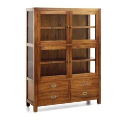 Vitrina 115 Cm 4 Puertas 4 Cajones STAR