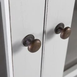 VITRINA COLONIAL BLANCA EVEREST 2 PUERTAS DE CRISTAL -Demarques Tienda vitrina colonial blanca everest 2 puertas de cristal 3