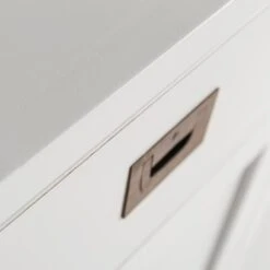 Vitrina Blanca Estrecha 55 Cm 1 Cajon 2 Puertas EVEREST -Demarques Tienda vitrina estrecha blanca de estilo colonial everest 1 cajon 2 puertas 3