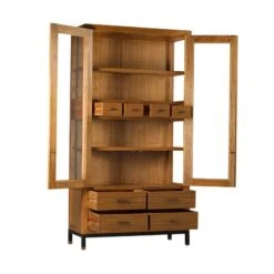 Vitrina 100 Cm 2 Puertas 8 Cajones MADHU -Demarques Tienda vitrina industrial madhu con 2 puertas y 8 cajones 5