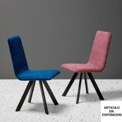 Silla De Comedor Tapizada Y Patas Metalicas VULCANO