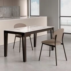 Silla De Cocina Tapizada Con Estructura Metalica WAY 13 Silla De Cocina Tapizada Con Estructura Metalica WAY -Demarques Tienda way silla tapizada con patas metalicas 4