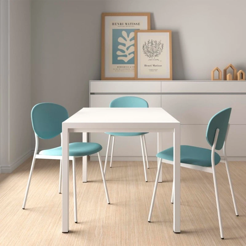 Silla De Cocina Tapizada Con Estructura Metalica WAY 3 Silla De Cocina Tapizada Con Estructura Metalica WAY