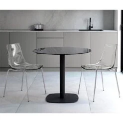 Silla De Cocina En Policarbonato Y Patas Metalicas YANKY -Demarques Tienda yanky silla asiento de policarbonato patas acero 3